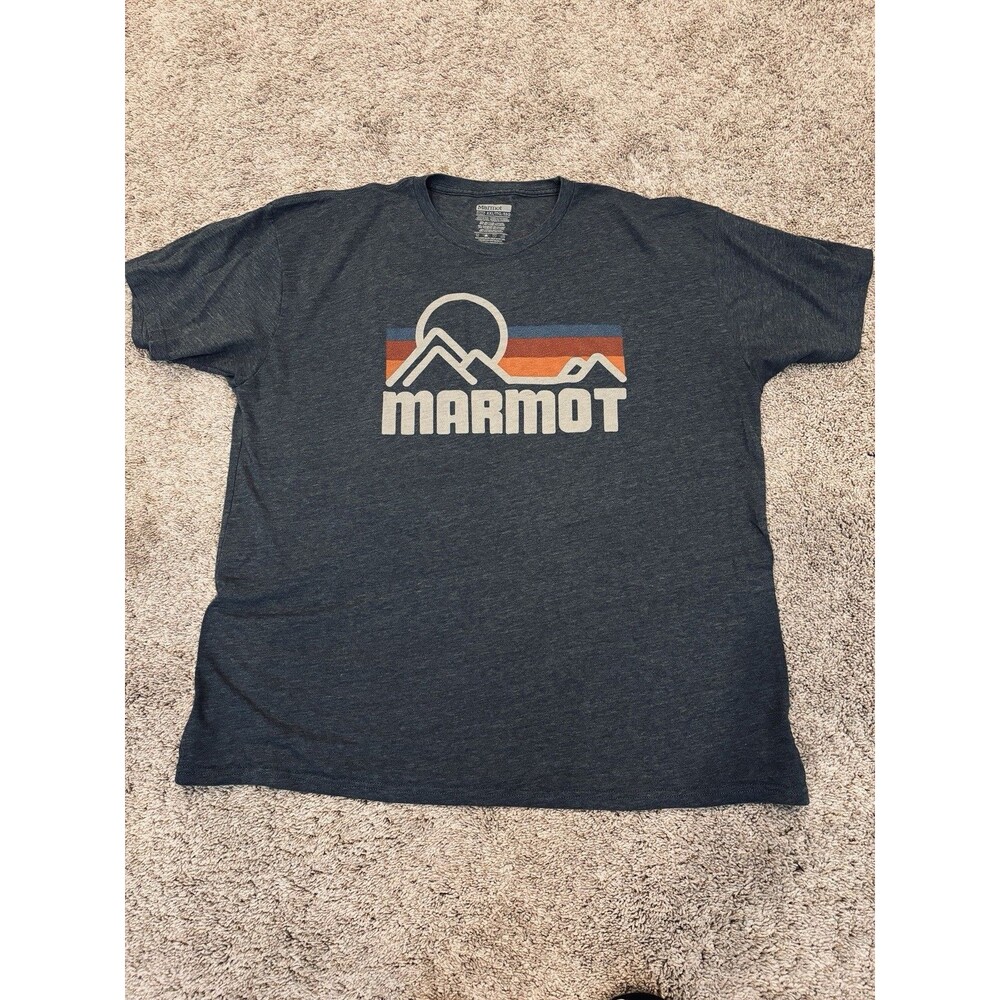 Marmot Shirt Men’s XXL Short Sleeve Crew Neck Shirt gray Heather